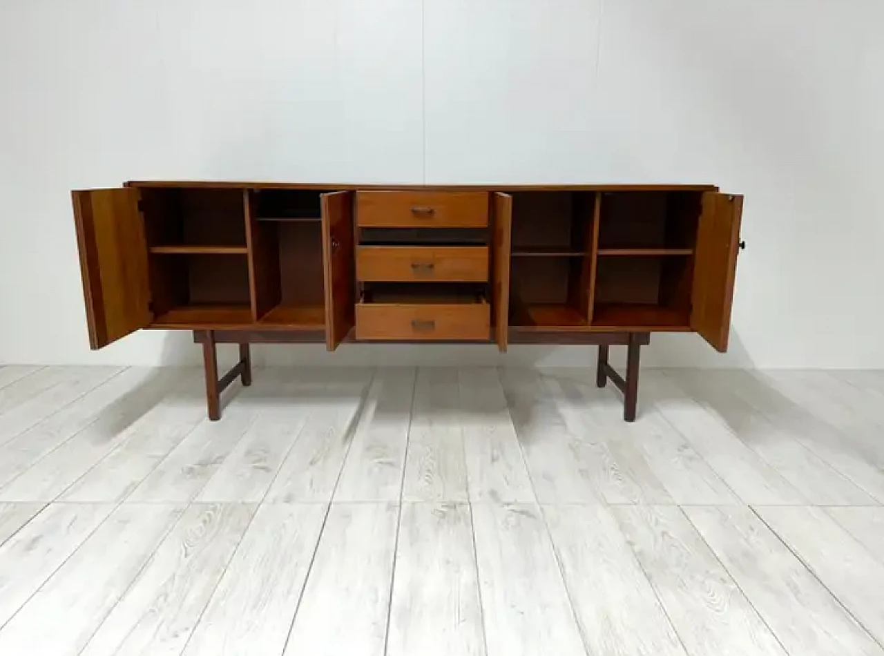 Credenza in legno di teak di Barovero, anni '60 10