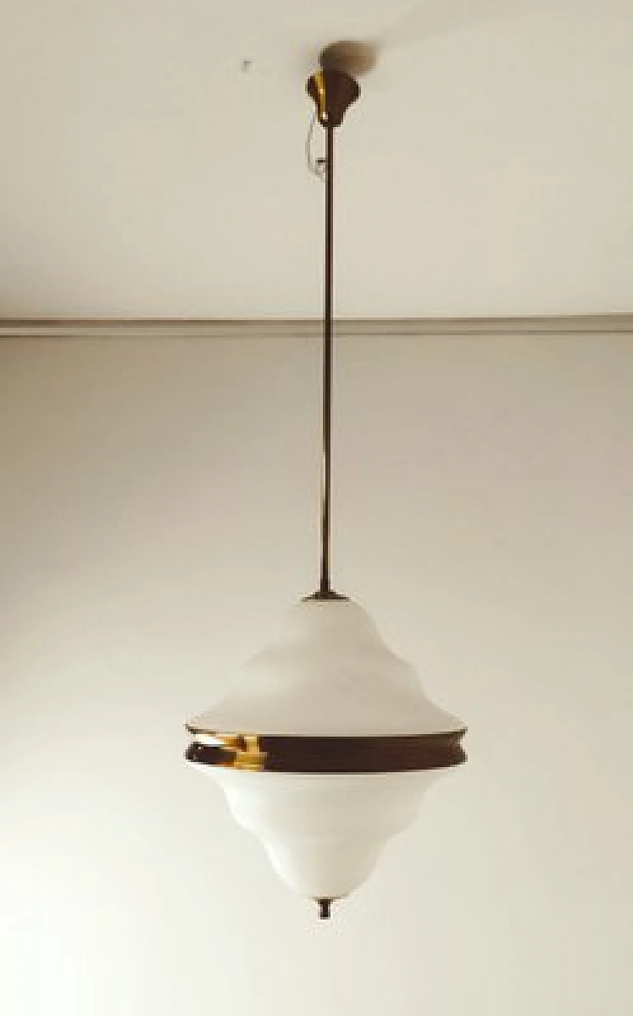 Glass pendant light by Arredoluce, 1950s 1