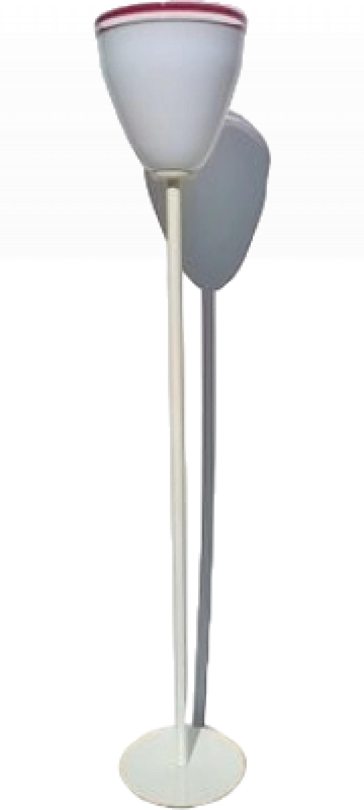 Glass floor Lamp attributed to Roberto Pamio for Leucos, 1970s 9