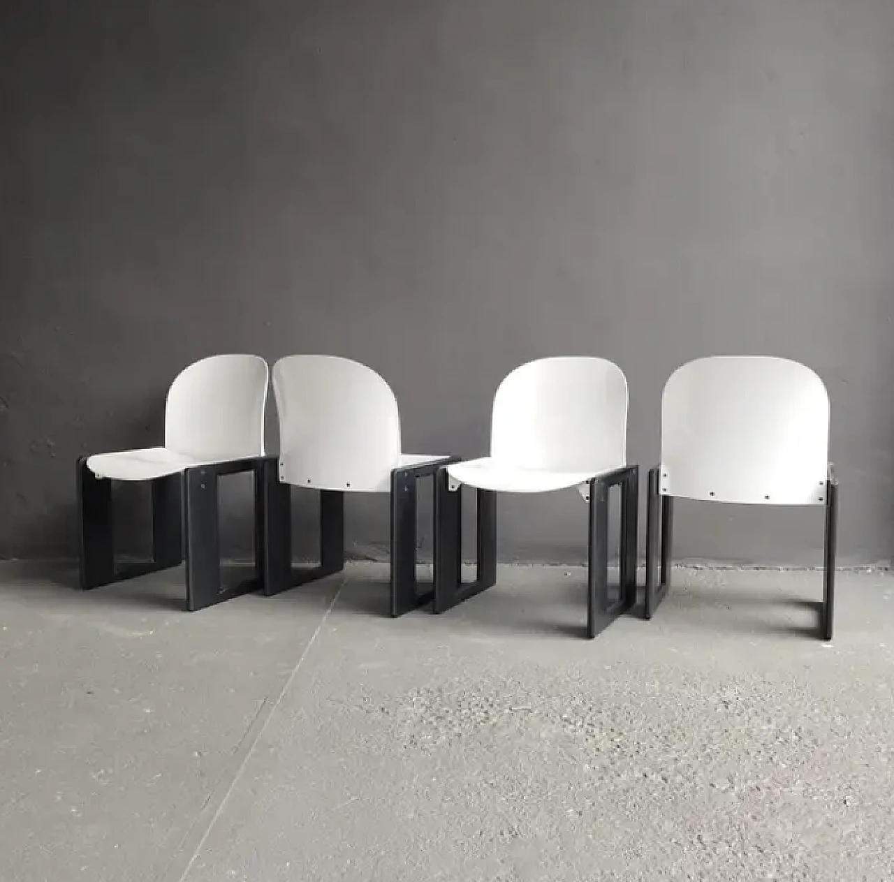 4 Dialogo chairs by Afra and Tobia Scarpa for B&B Italia, 1970s 1