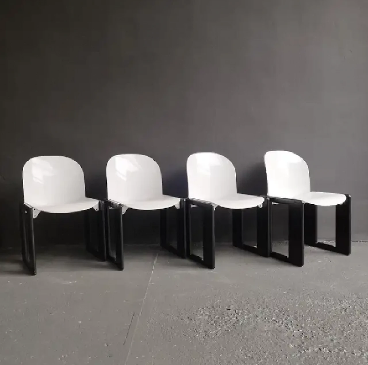 4 Dialogo chairs by Afra and Tobia Scarpa for B&B Italia, 1970s 4