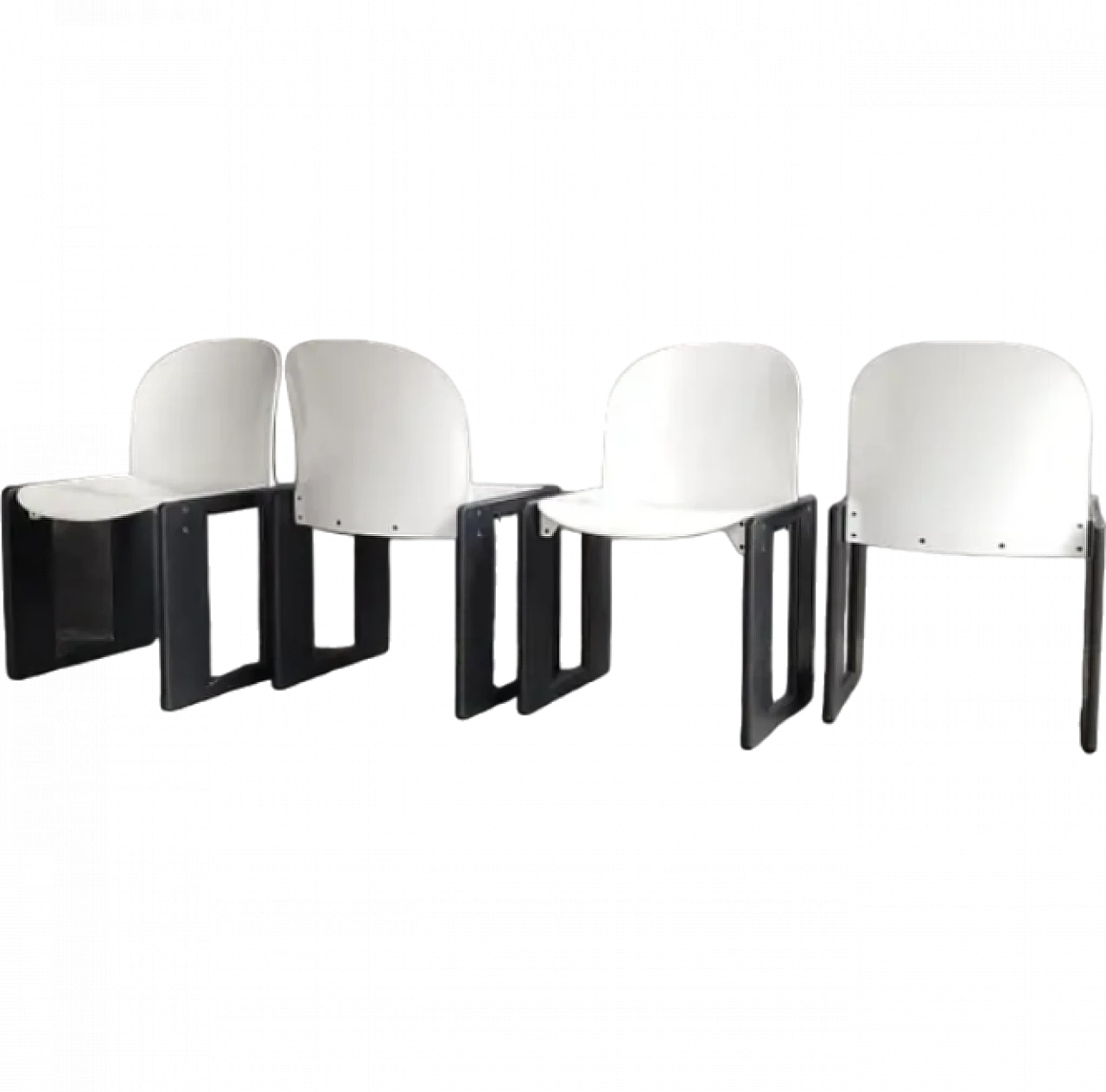 4 Dialogo chairs by Afra and Tobia Scarpa for B&B Italia, 1970s 5