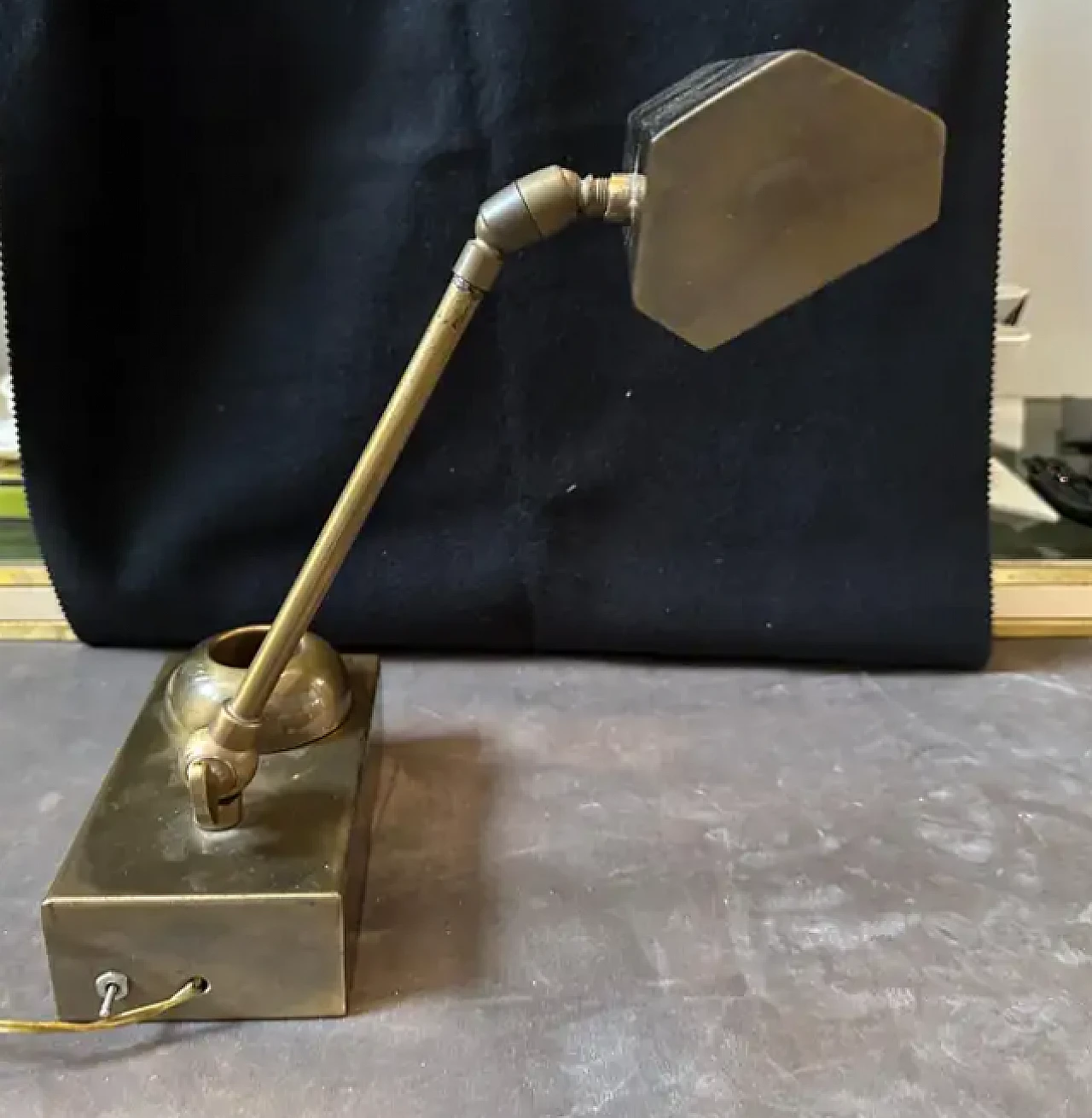 Solid brass desk lamp, 1950s 1