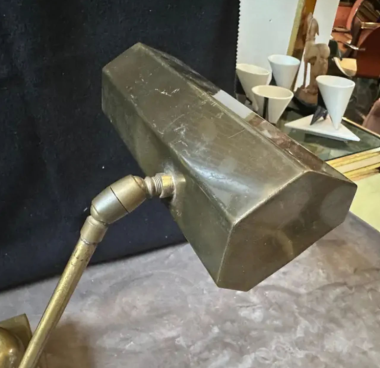 Solid brass desk lamp, 1950s 4