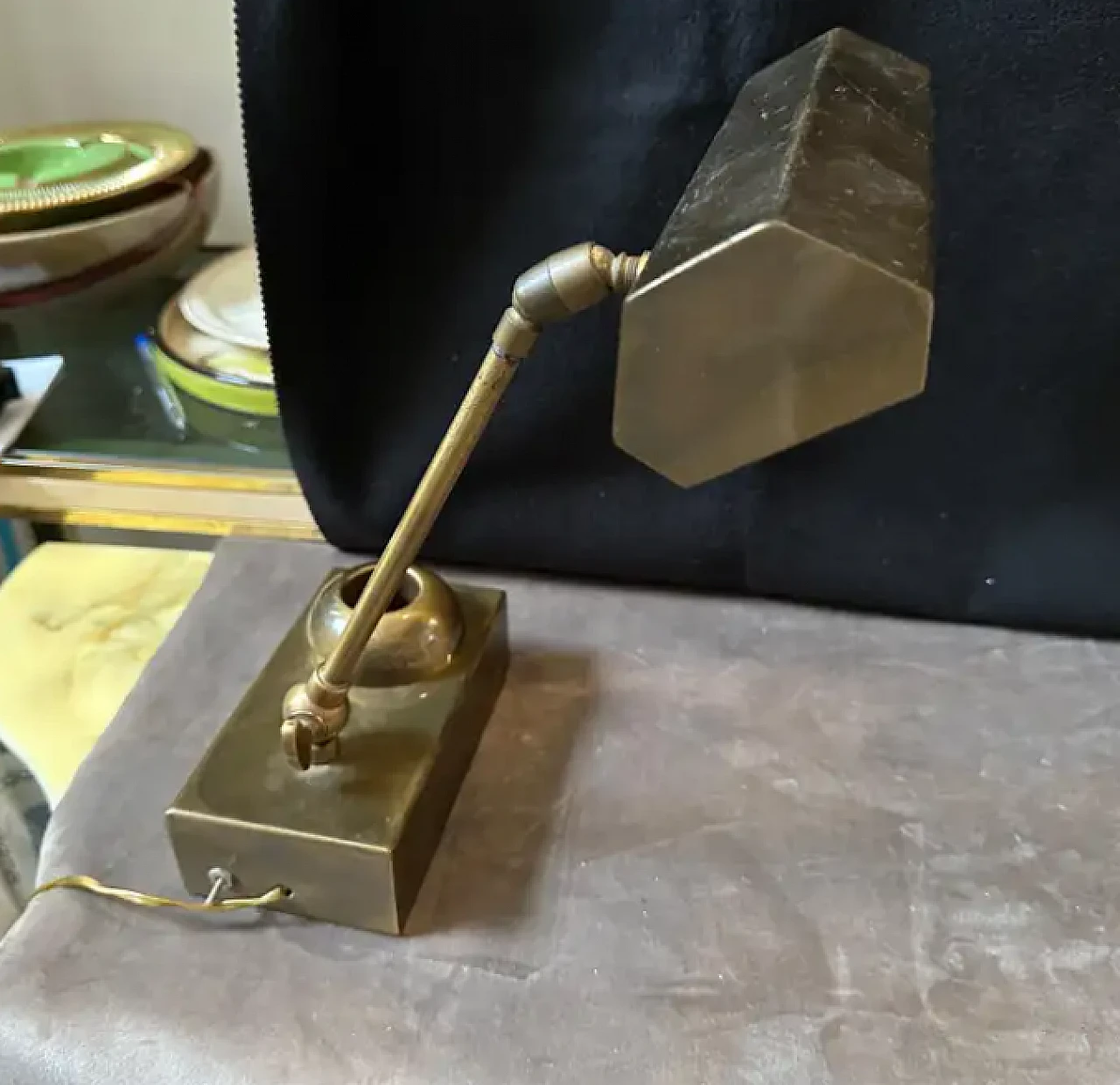 Solid brass desk lamp, 1950s 10