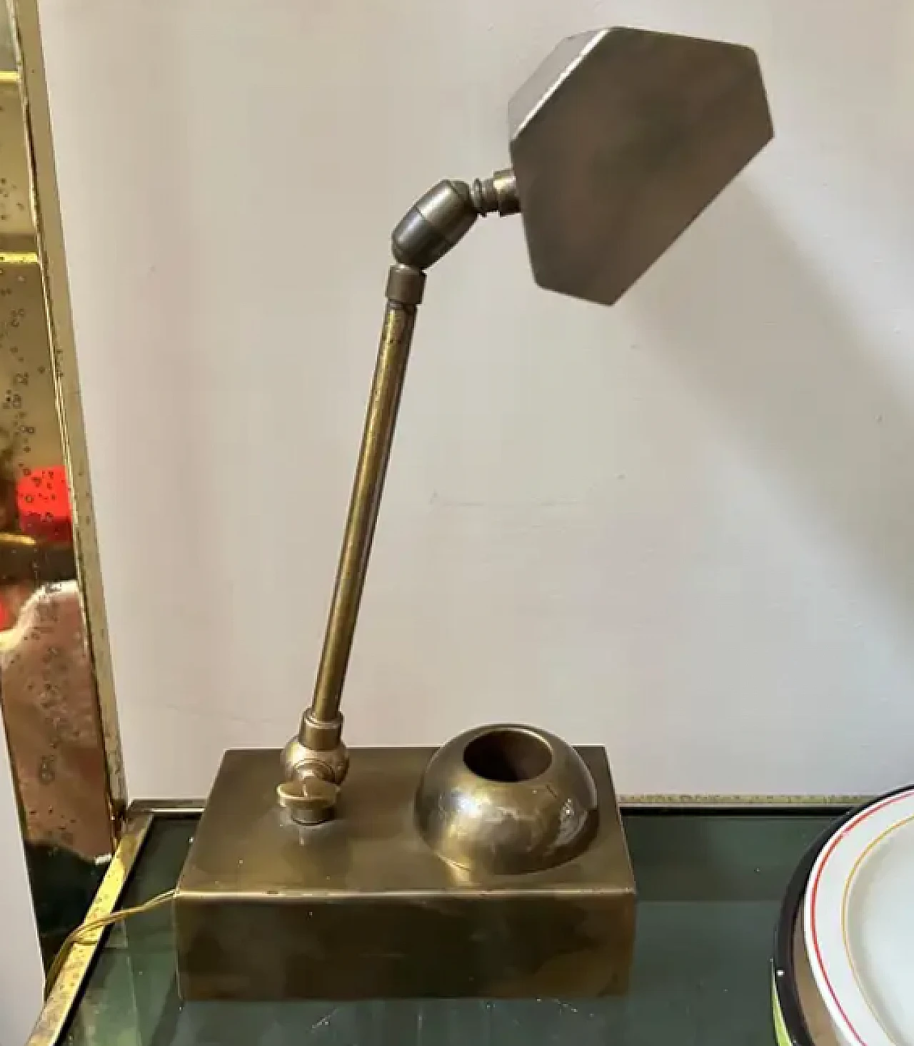 Solid brass desk lamp, 1950s 11