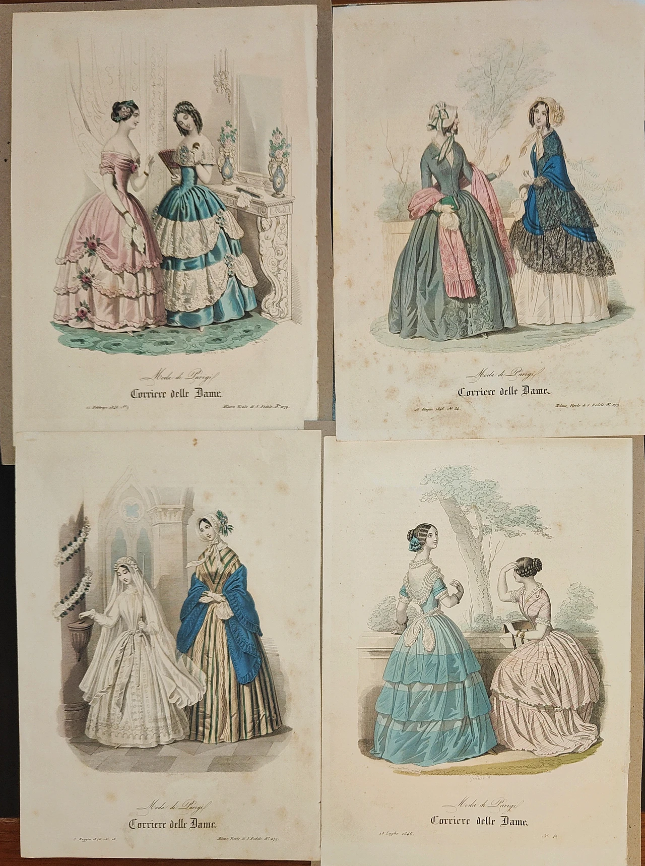 Milanese fashion prints, 19th century 1