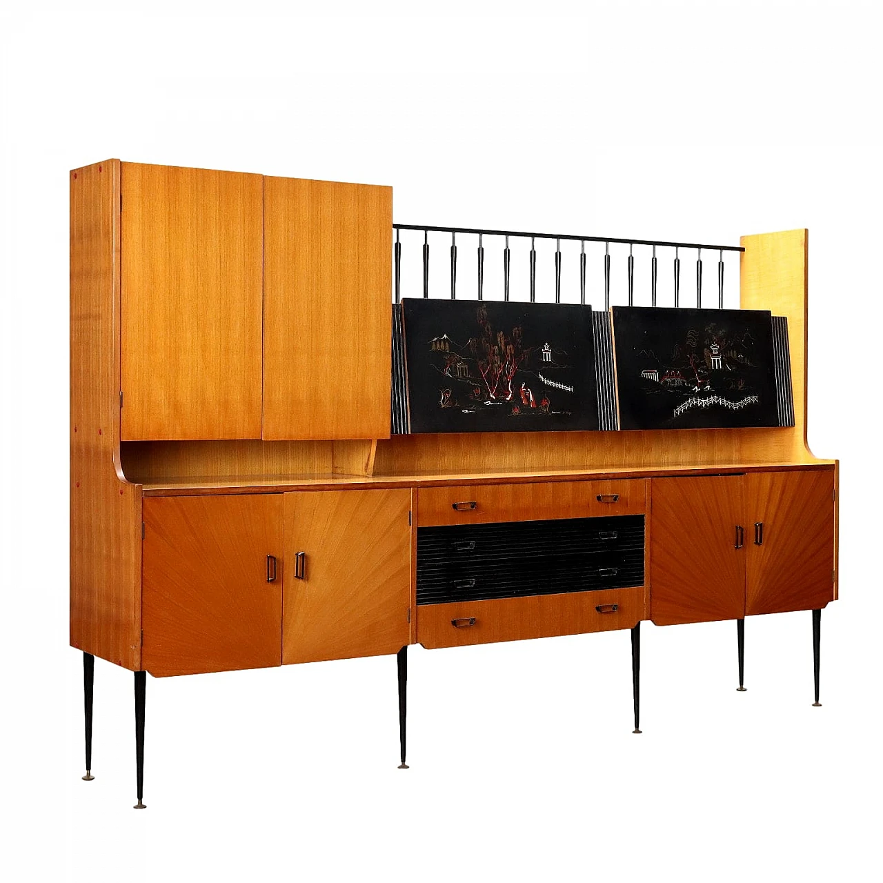 Wooden sideboard cabinet, 1960s 1