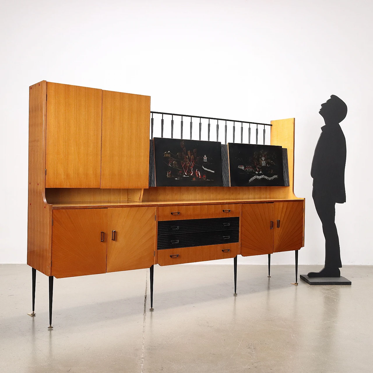 Wooden sideboard cabinet, 1960s 2