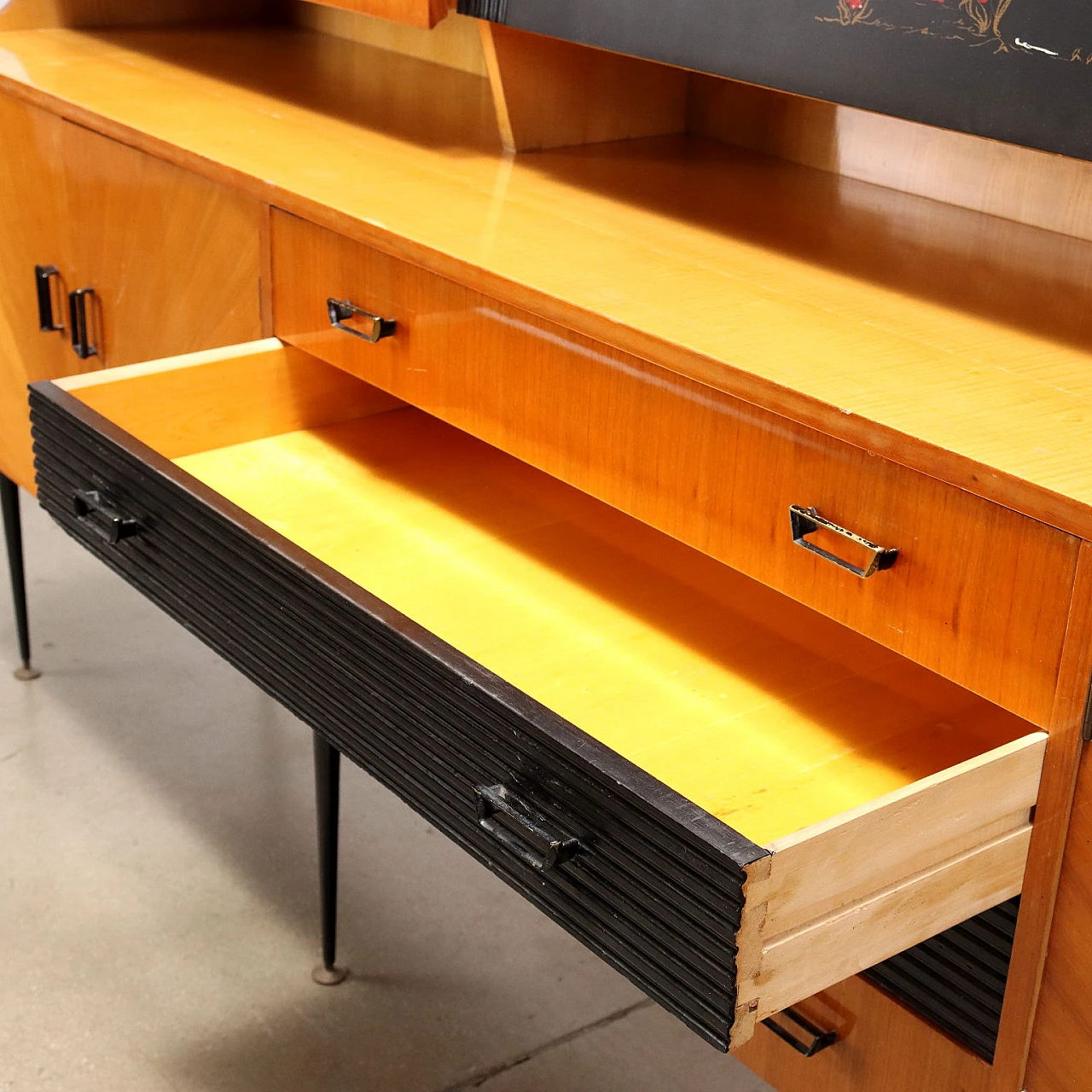 Wooden sideboard cabinet, 1960s 8