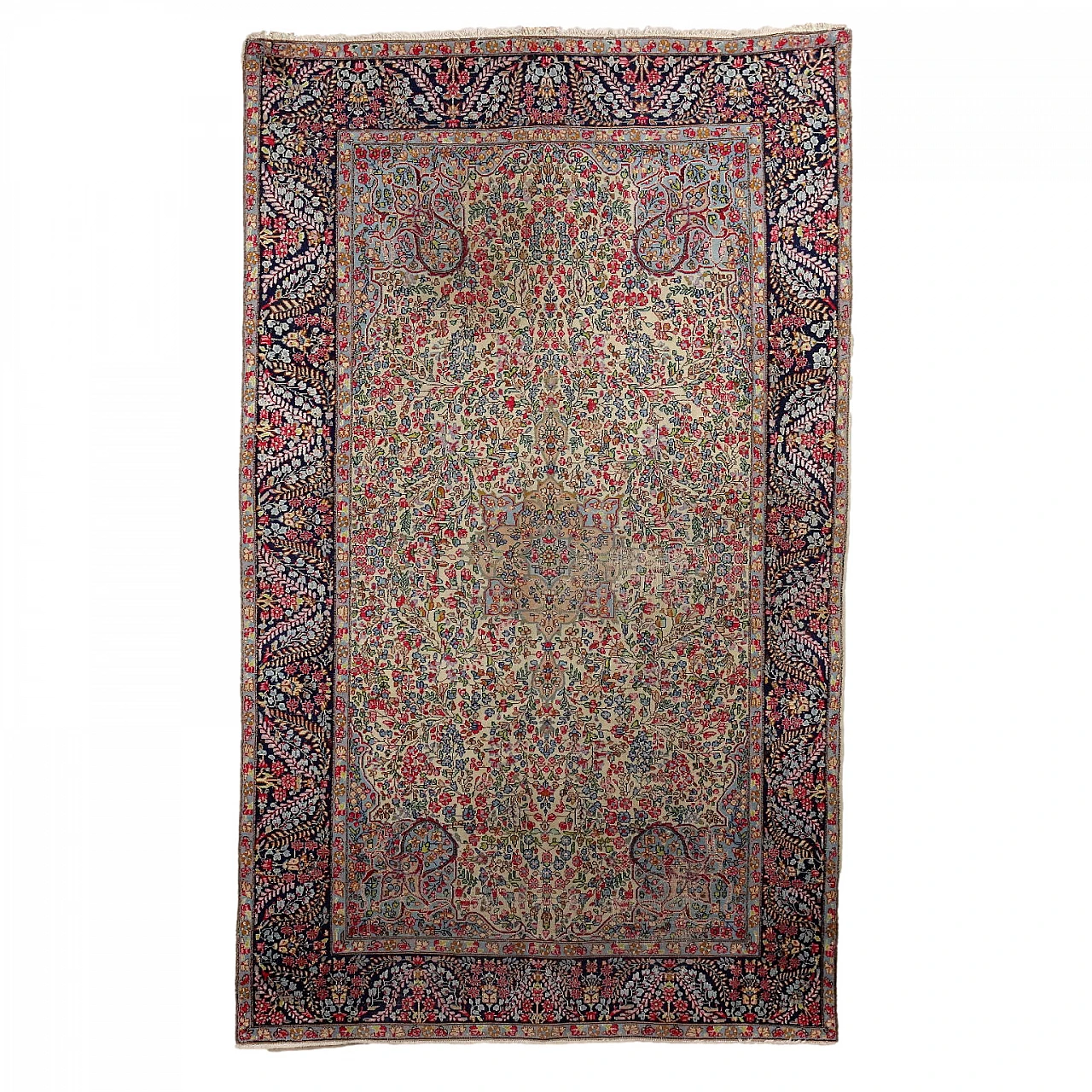 Kerman cotton and wool carpet, late 20th century 1