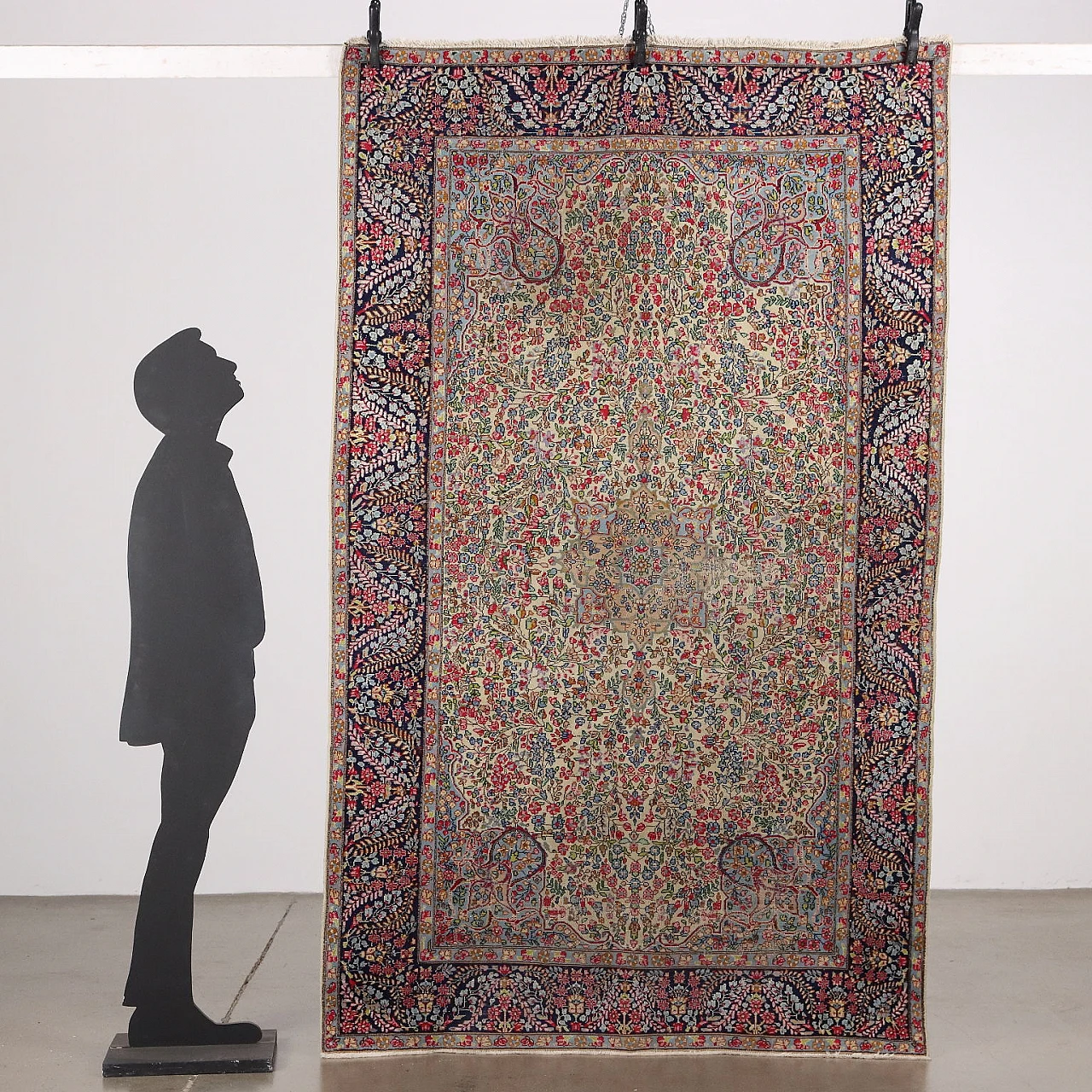 Kerman cotton and wool carpet, late 20th century 2