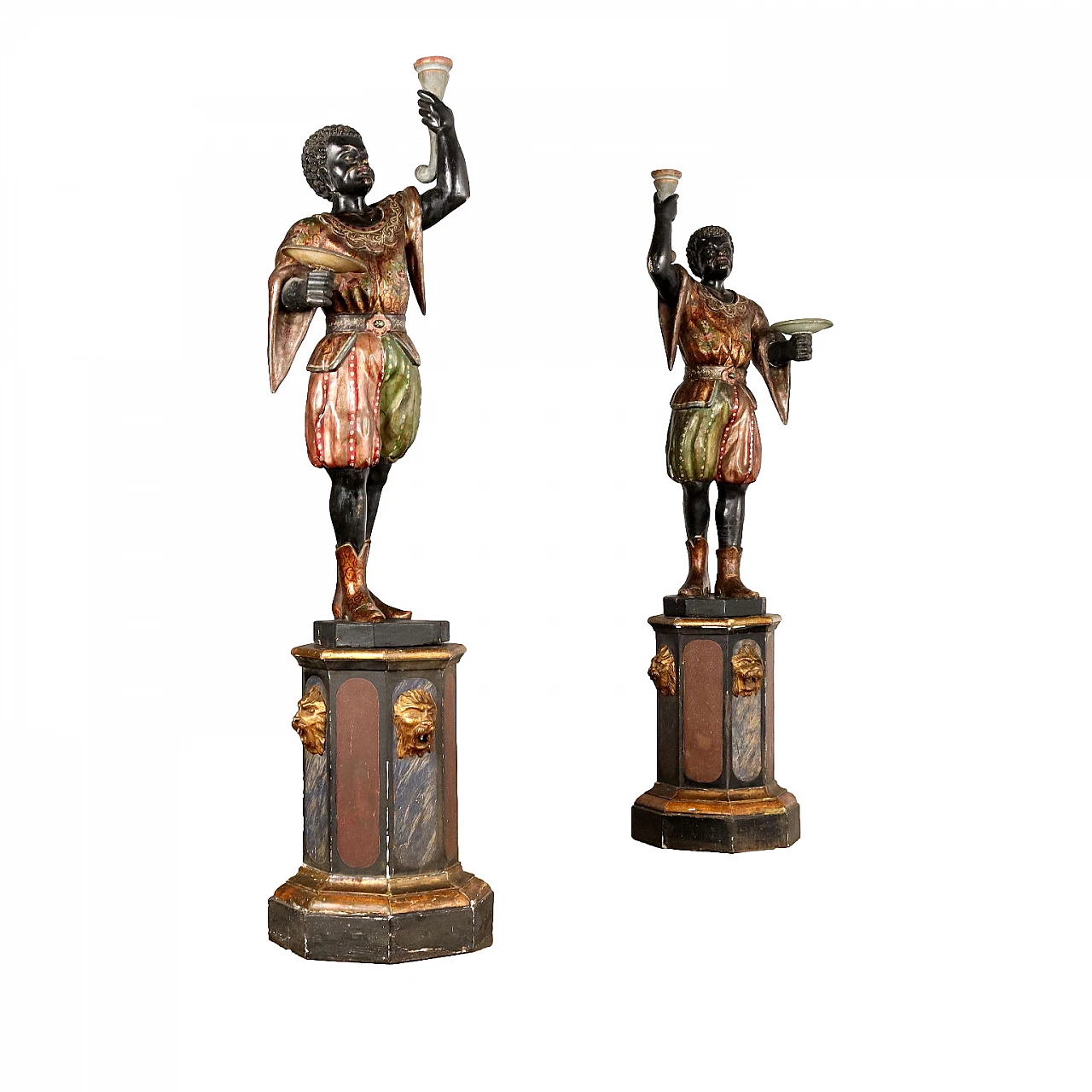 Pair of Venetian Reggicero Moors, early 19th century 1