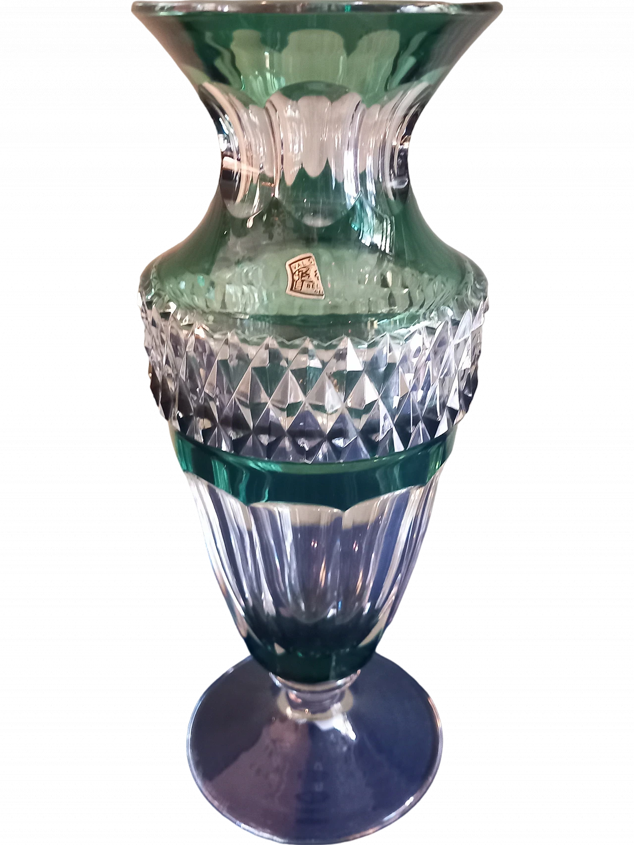 Vase Val Saint Lambert in crystal, 60s 9