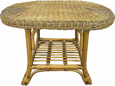 Outdoor wicker coffee table