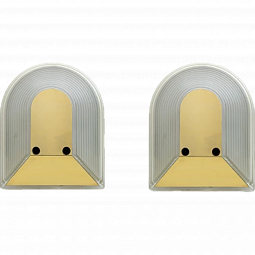 Pair of wall lamps Tesi by Roberto Fiorato for Prisma, 70s