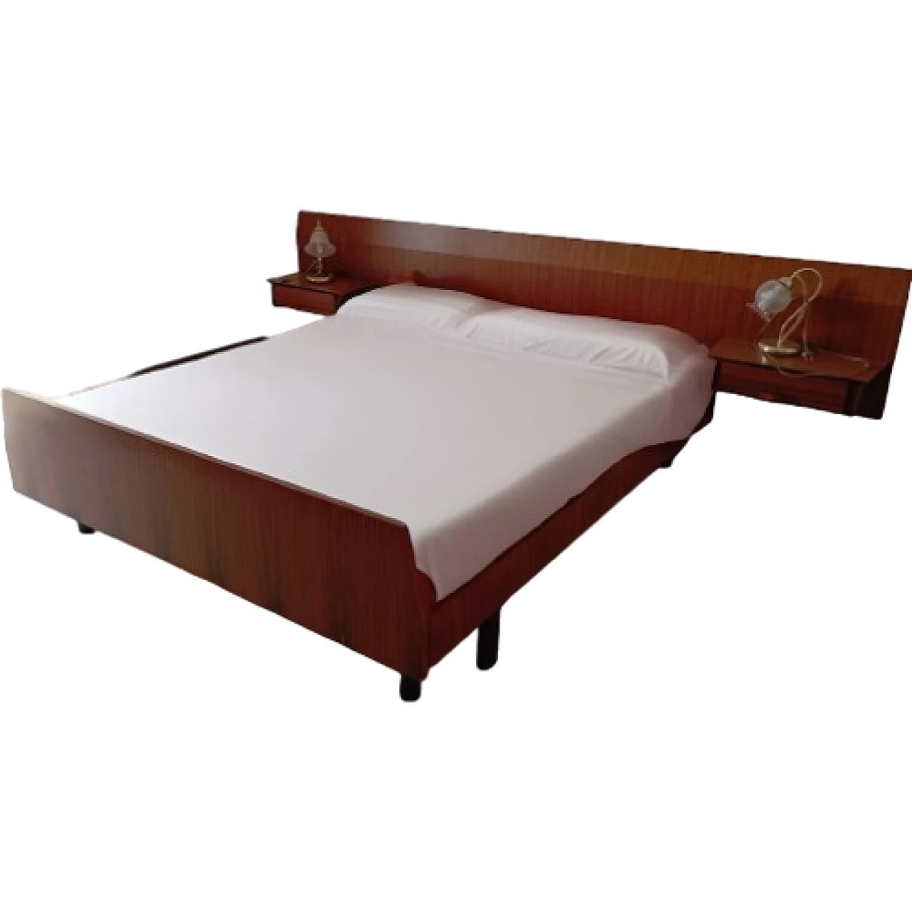 Wooden double bed 60s 4