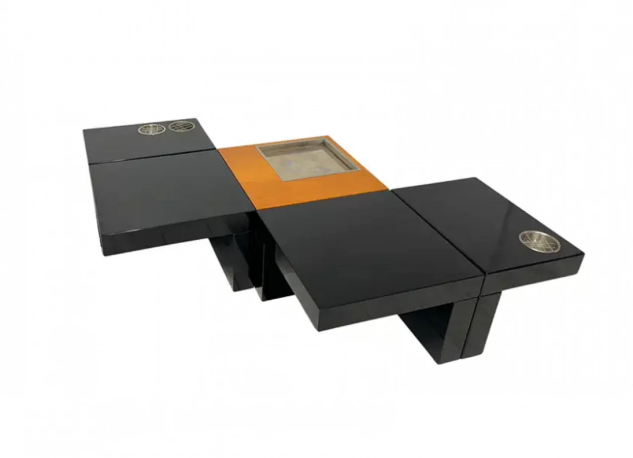 5 Nac modular coffee tables by Cesare Augusto Nava, 1970s 1