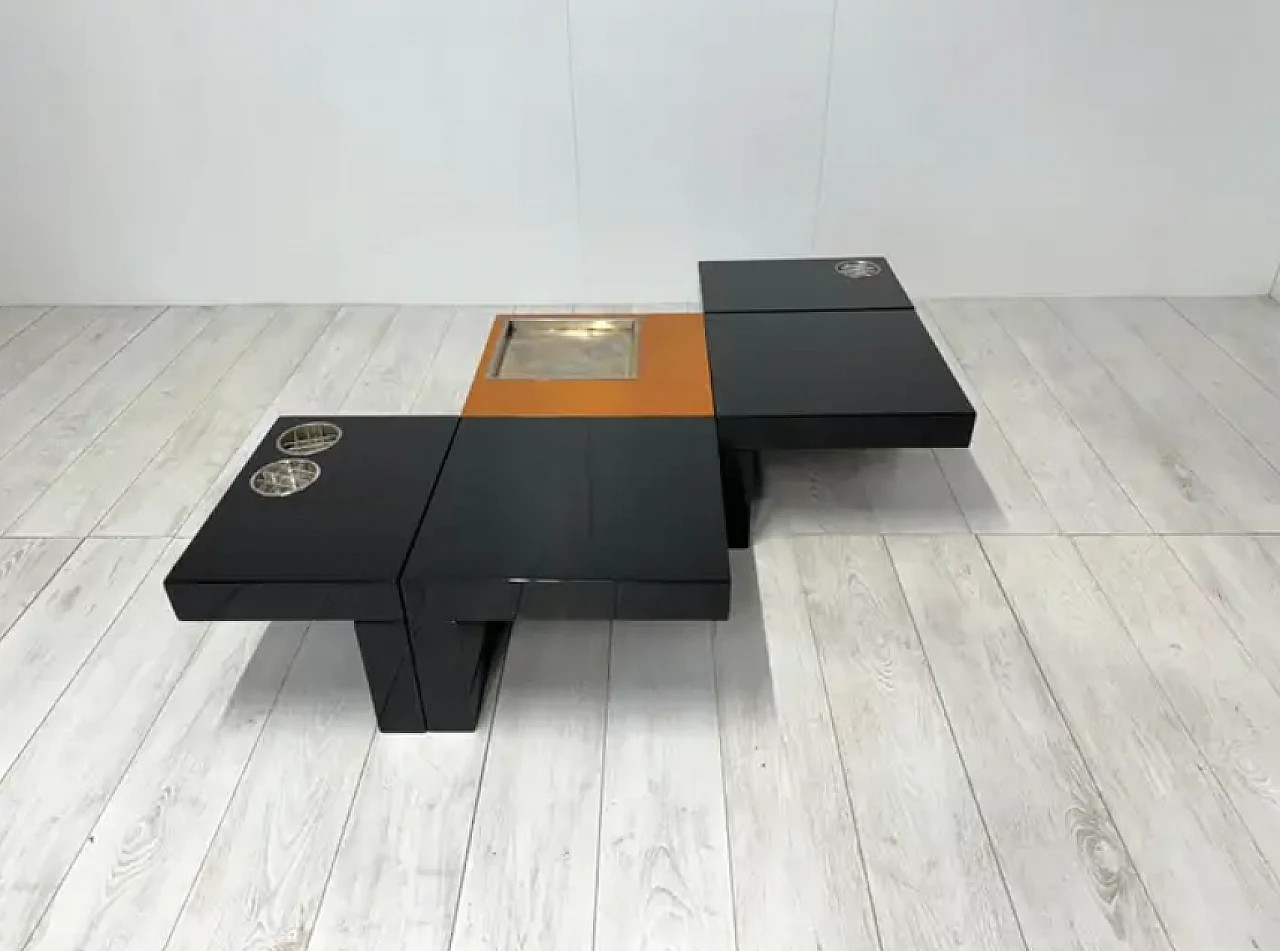 5 Nac modular coffee tables by Cesare Augusto Nava, 1970s 4