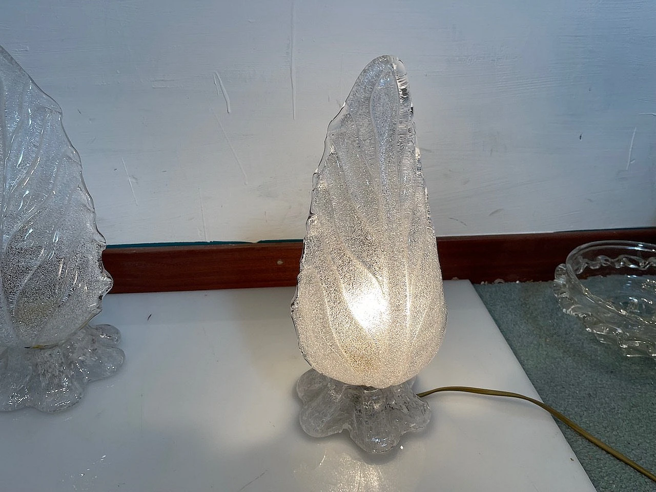 Murano Glass Table Lamps Set of 2 4