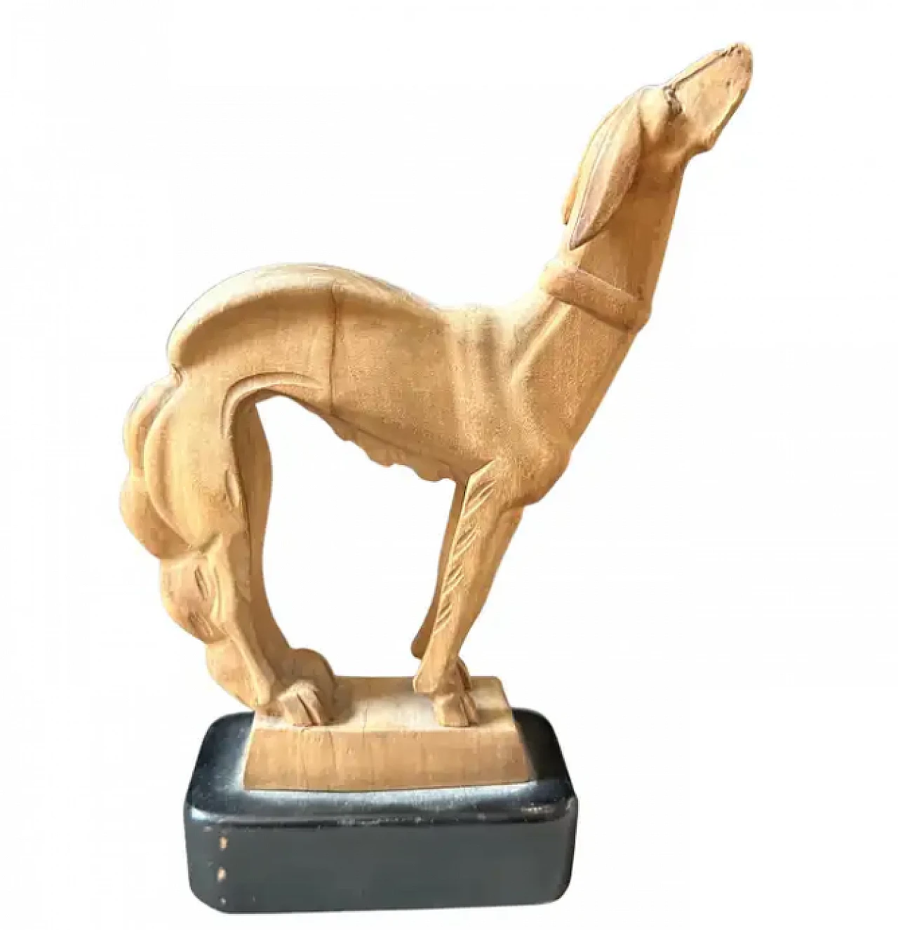 Hand-carved greyhound figure in Art Carved style, 1930s 1