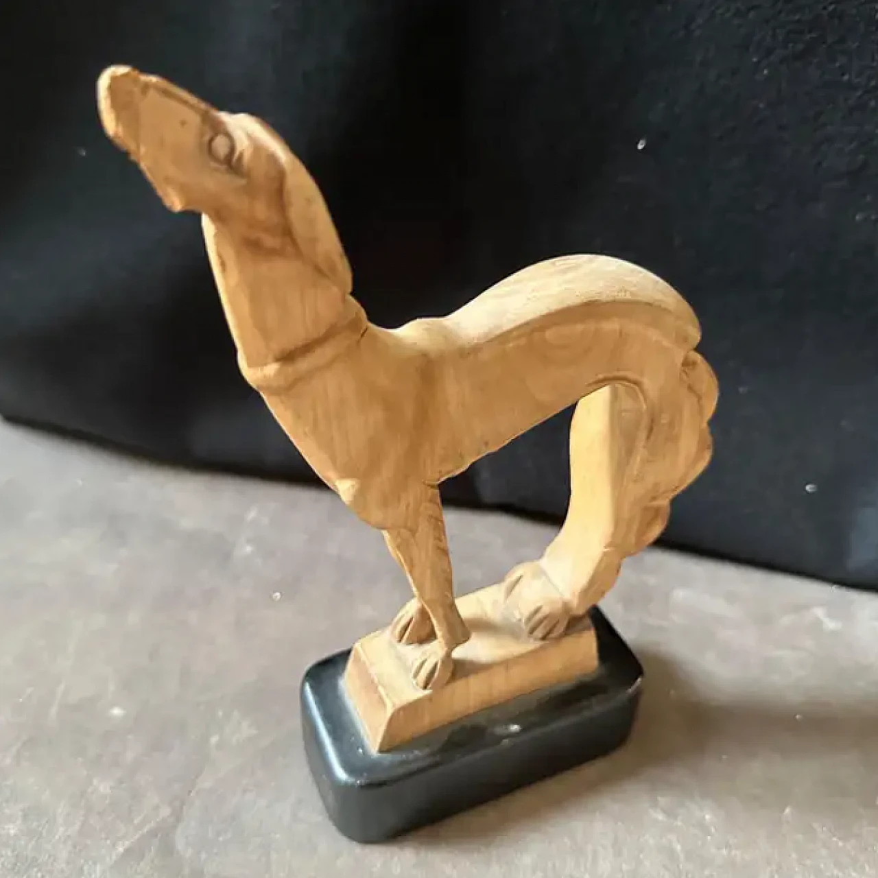 Hand-carved greyhound figure in Art Carved style, 1930s 8