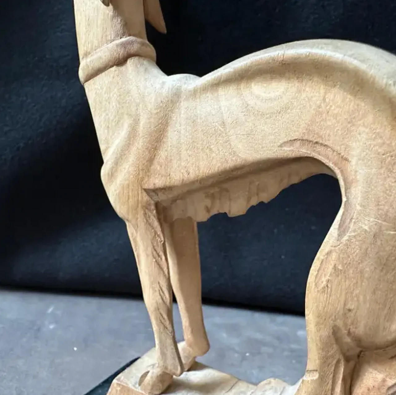 Hand-carved greyhound figure in Art Carved style, 1930s 10