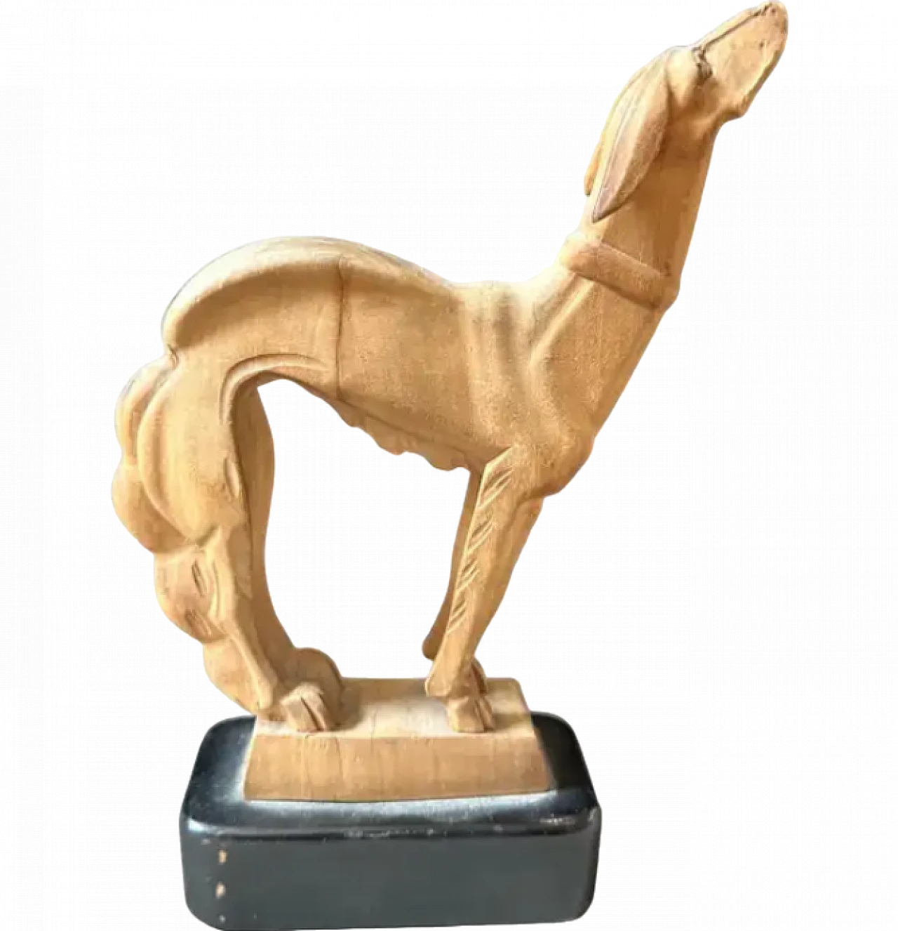 Hand-carved greyhound figure in Art Carved style, 1930s 13