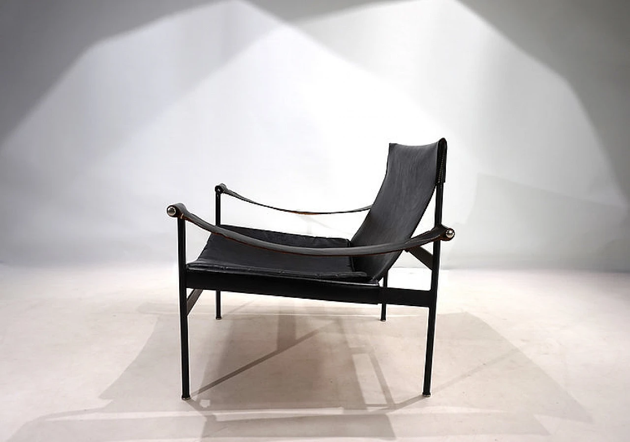 Tecta D99 leather lounge armchair by Hans Könecke, 1960s 6