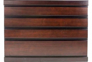 Chest of drawers in rosewood and metal, 1960s