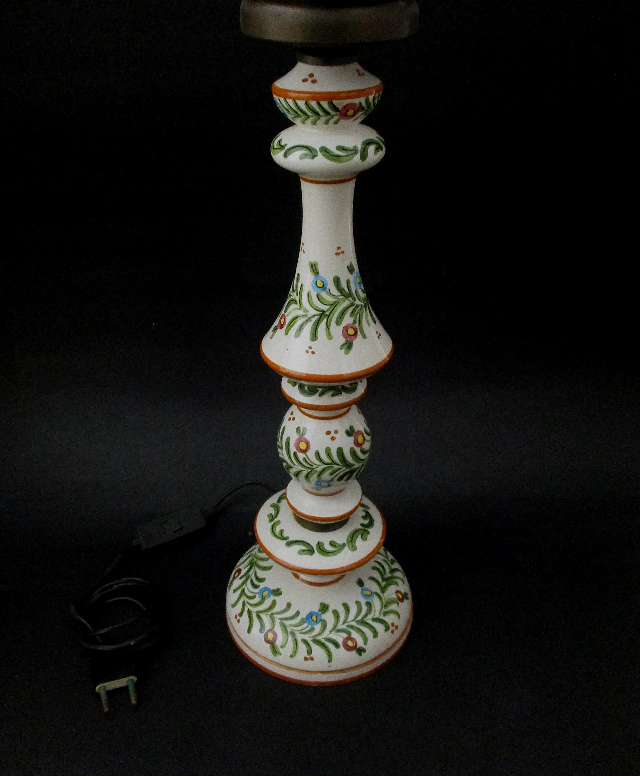 Bassano ceramic and glass lamp, mid-20th century 5