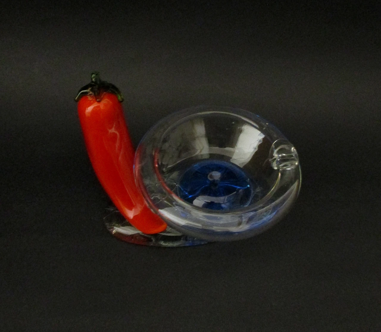 Artistic Murano glass ashtray with pepper, 1960s 2