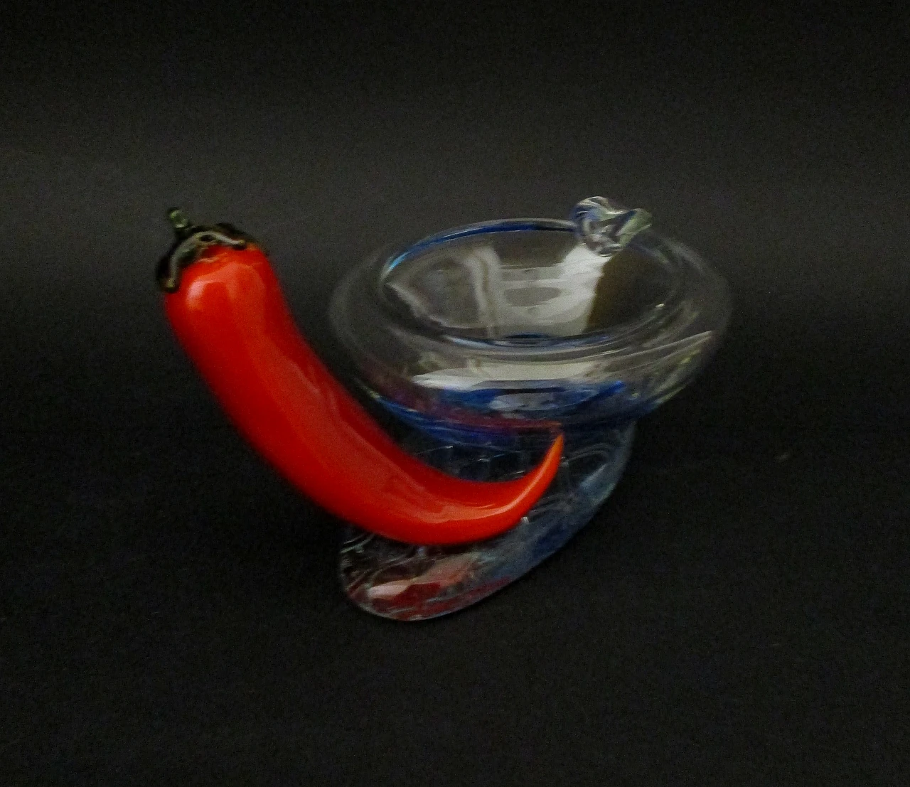 Artistic Murano glass ashtray with pepper, 1960s 4