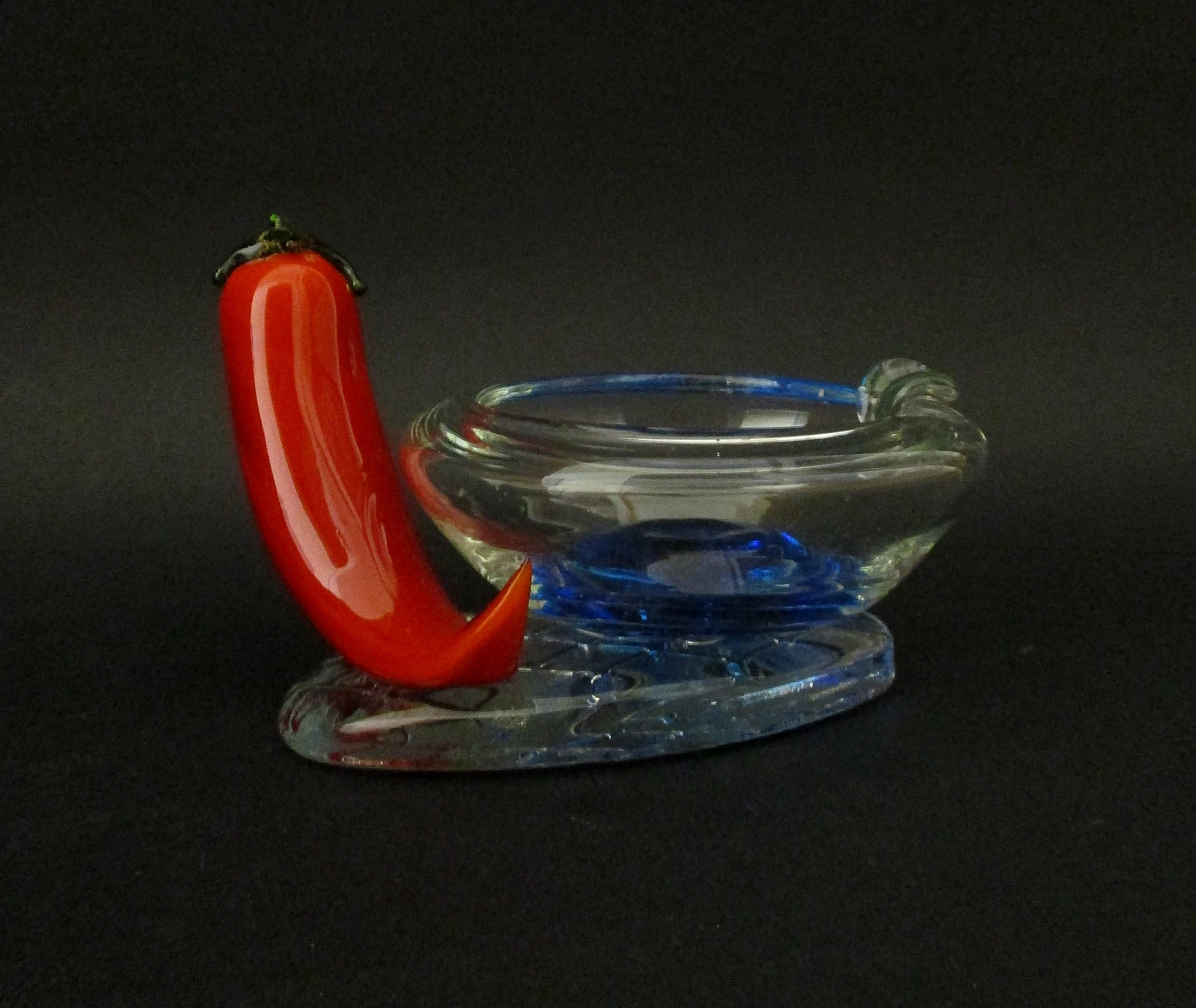 Artistic Murano glass ashtray with pepper, 1960s 5