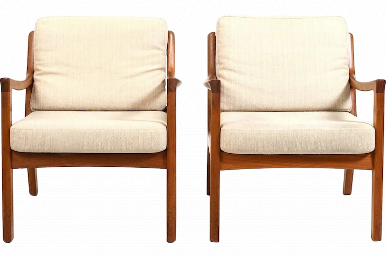 Pair of Senator armchairs by Ole Wanscher for France & Son, 1960s 21