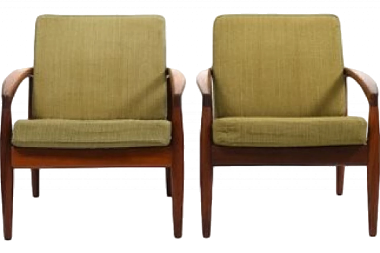 Pair of Paper Knife armchairs by Kai Kristiansen, 1960s 13