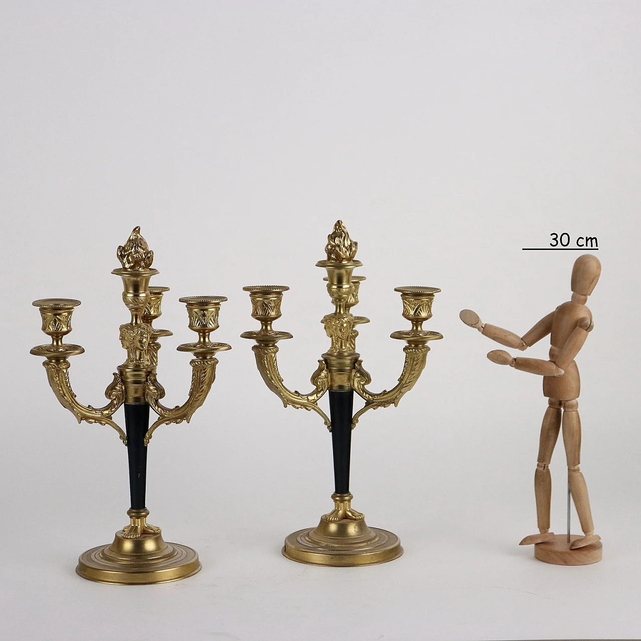 Pair of bronze candelabra by Albert Marionnet, mid-19th century 2