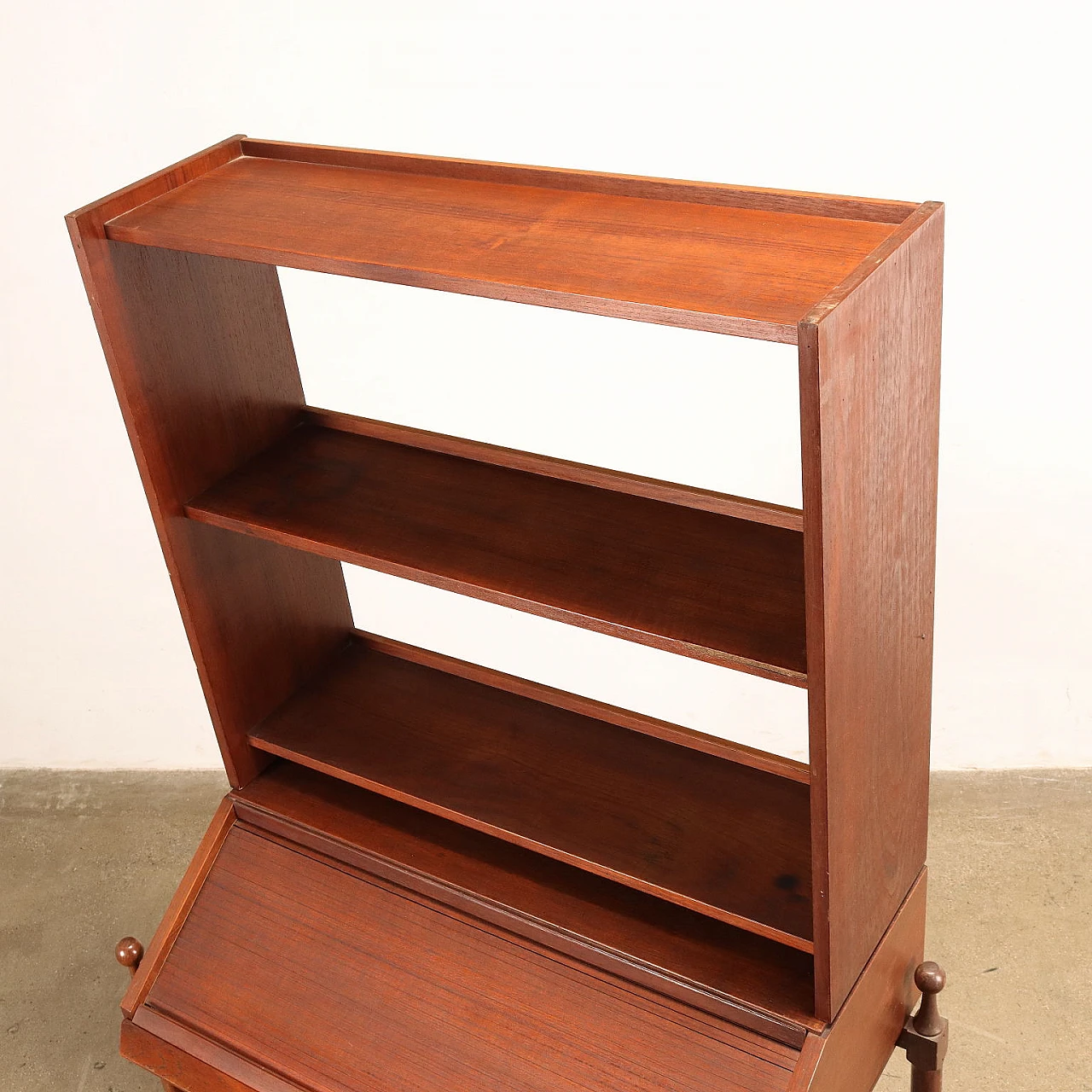 Teak veneered wood desk by Fratelli Proserpio, 1960s 10