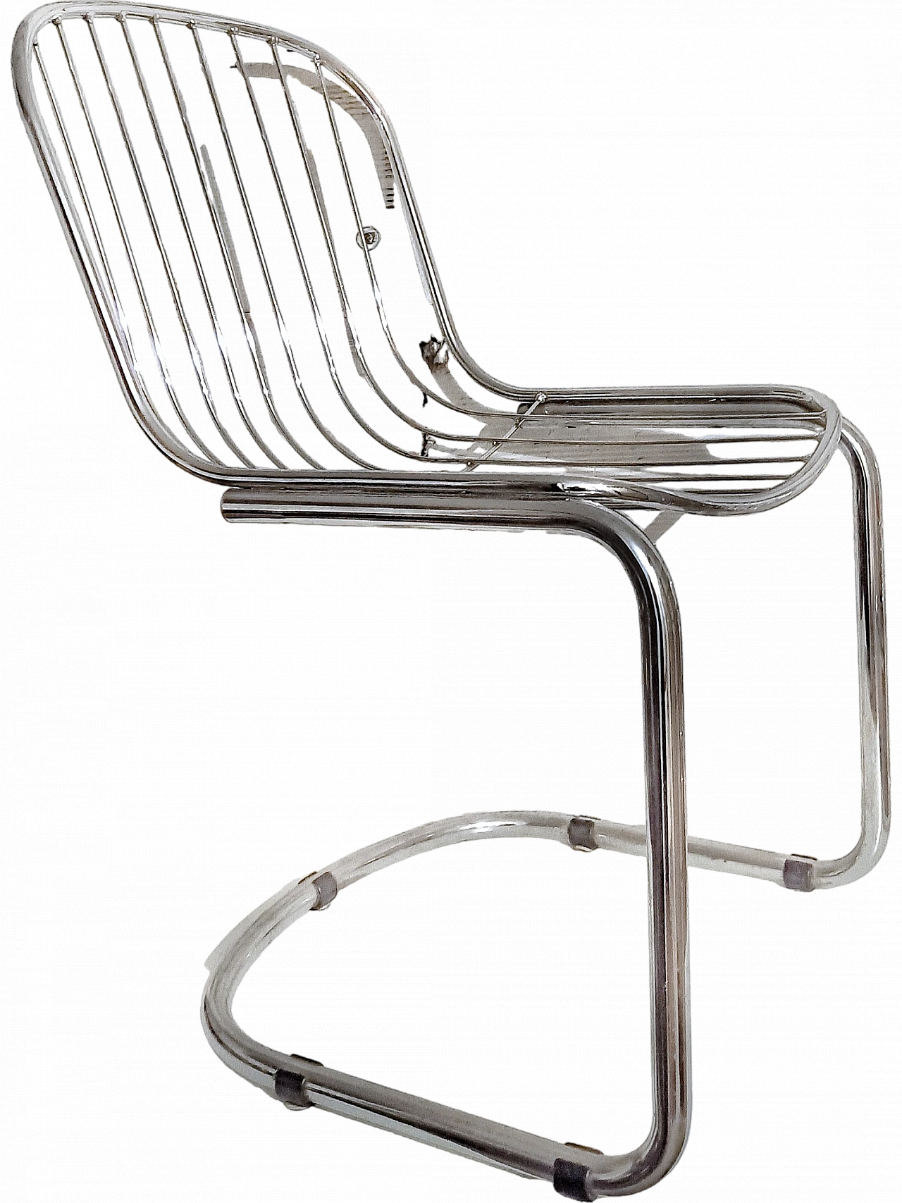 4 chromed chairs, 70s 4