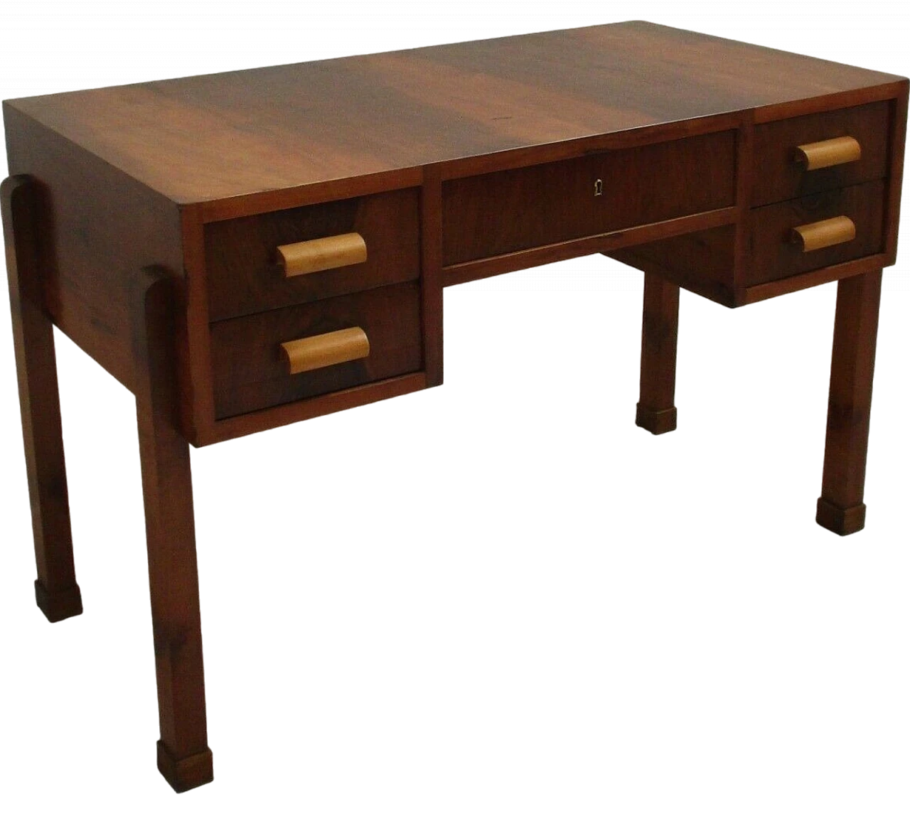 Art Deco walnut desk,  early 20th century 8