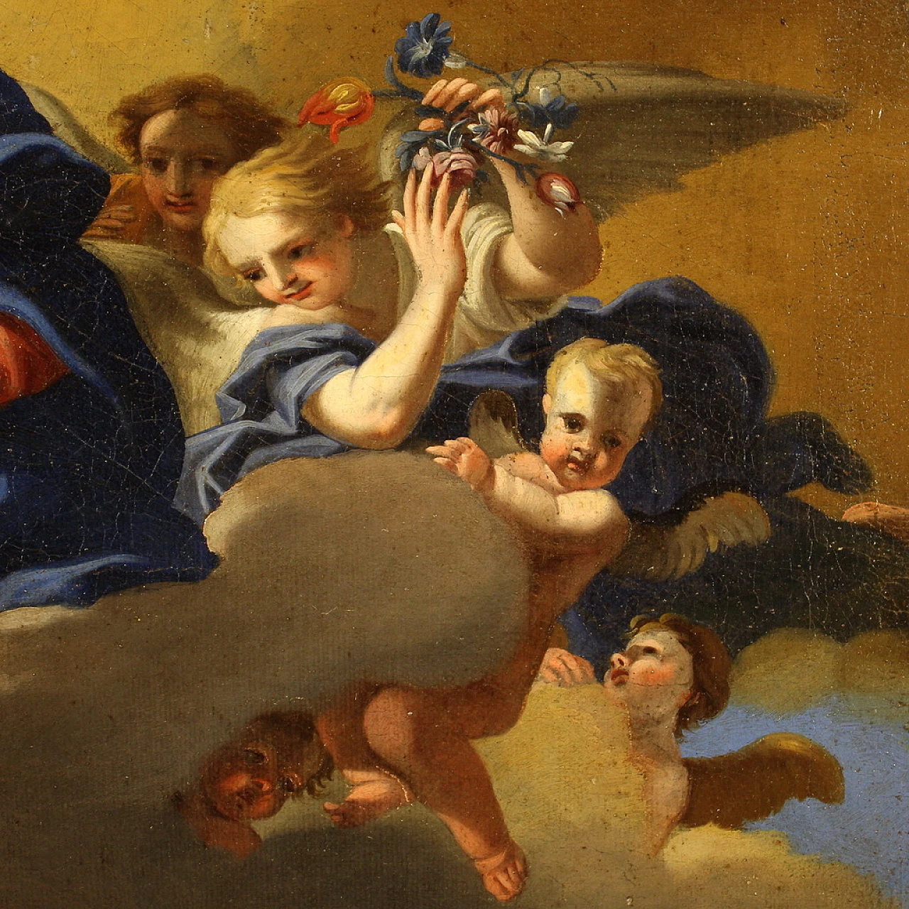 Madonna col bambino, dipinto di Scuola napoletana Solimena, '700 7