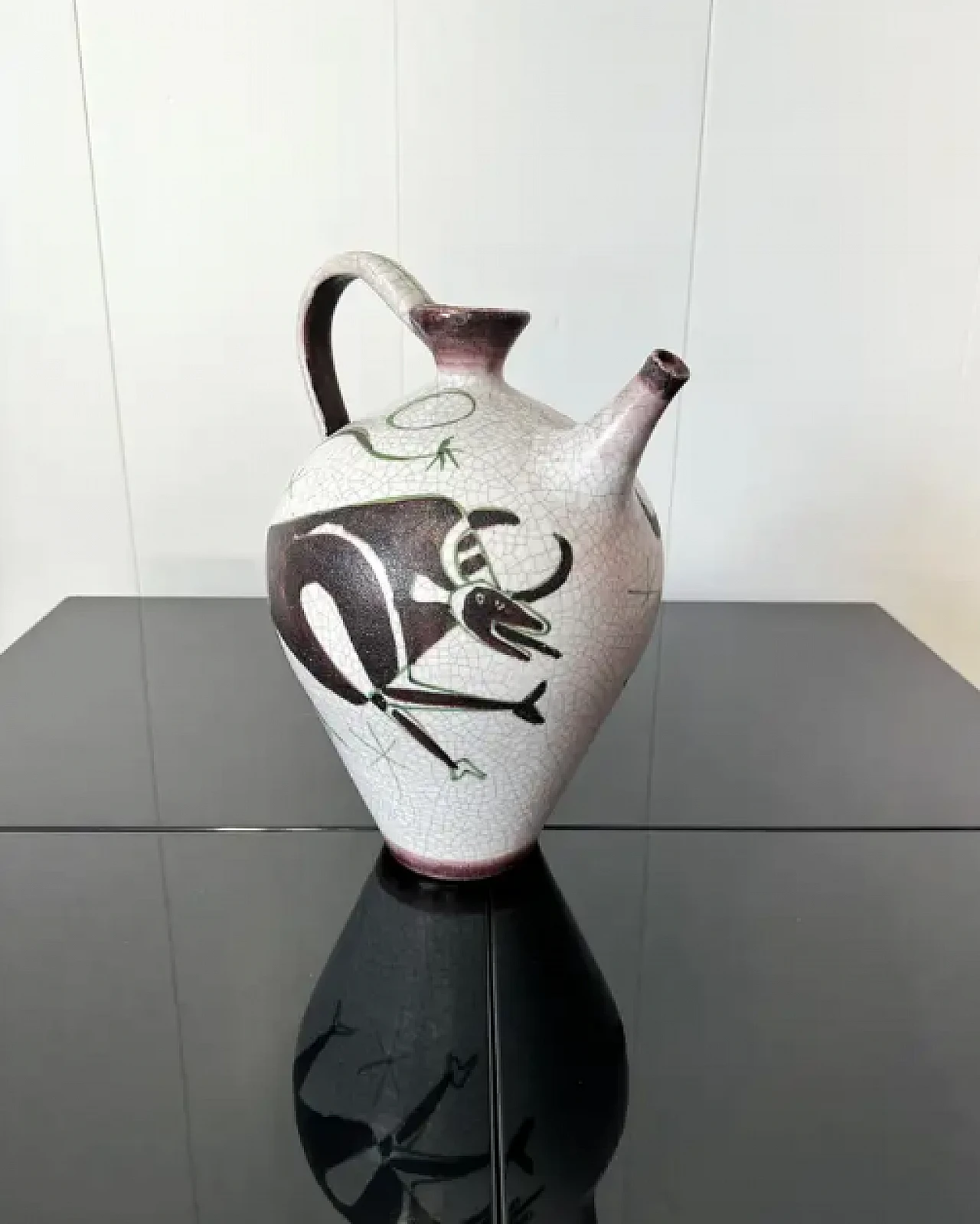 Large single-handle vase by Guido Gambone, 1950s 5