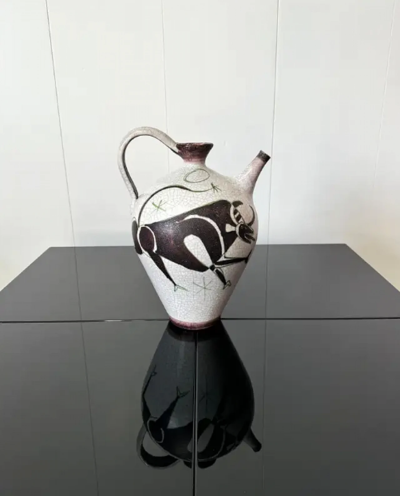 Large single-handle vase by Guido Gambone, 1950s 6