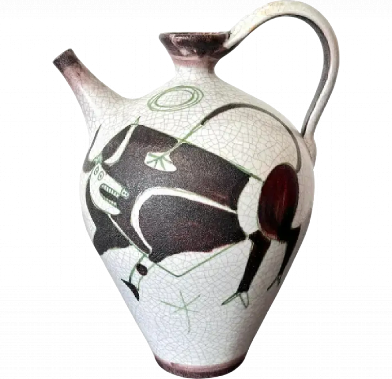 Large single-handle vase by Guido Gambone, 1950s 9