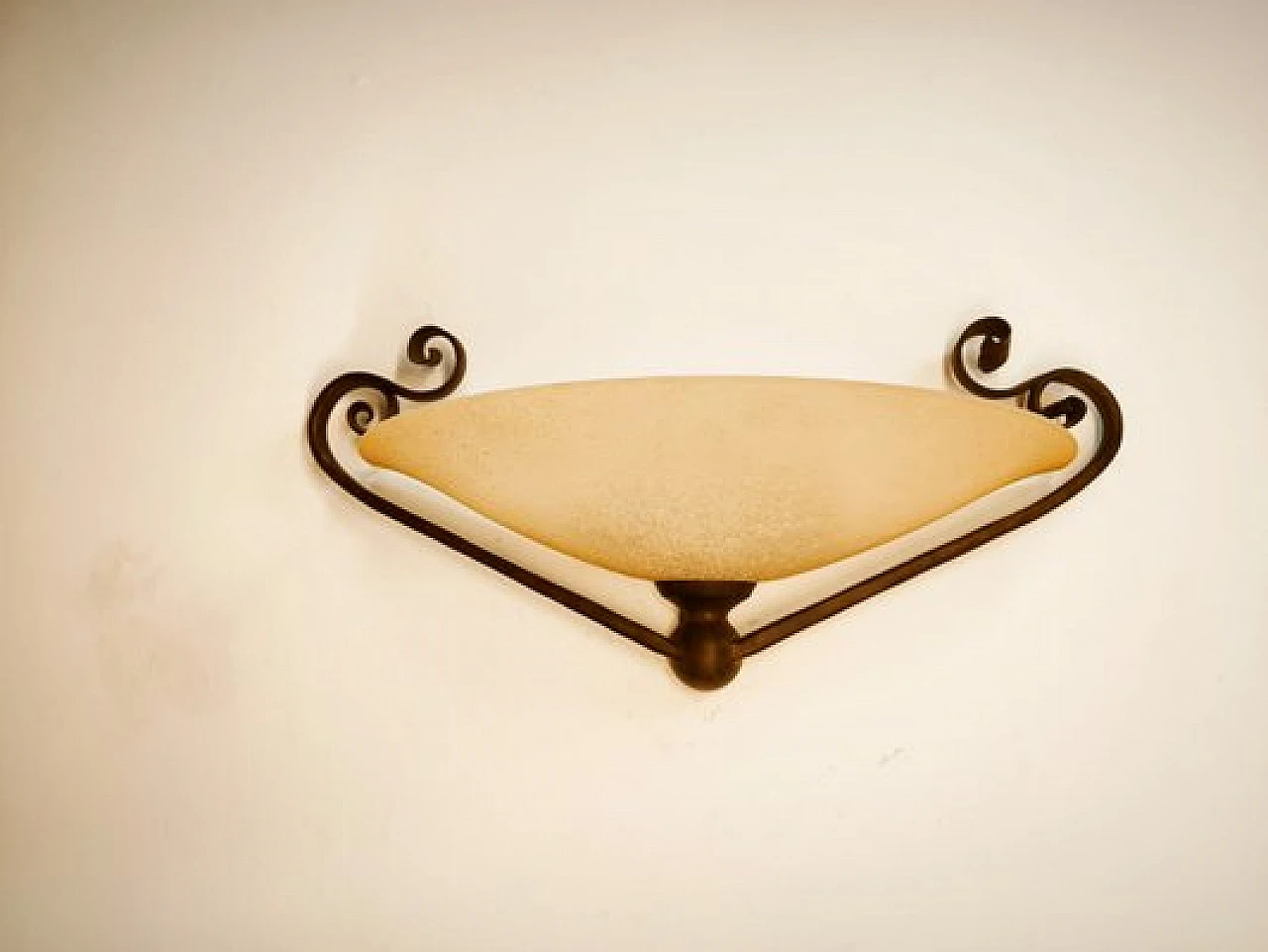 Wrought iron wall sconce by Lipparini, 1990s 1