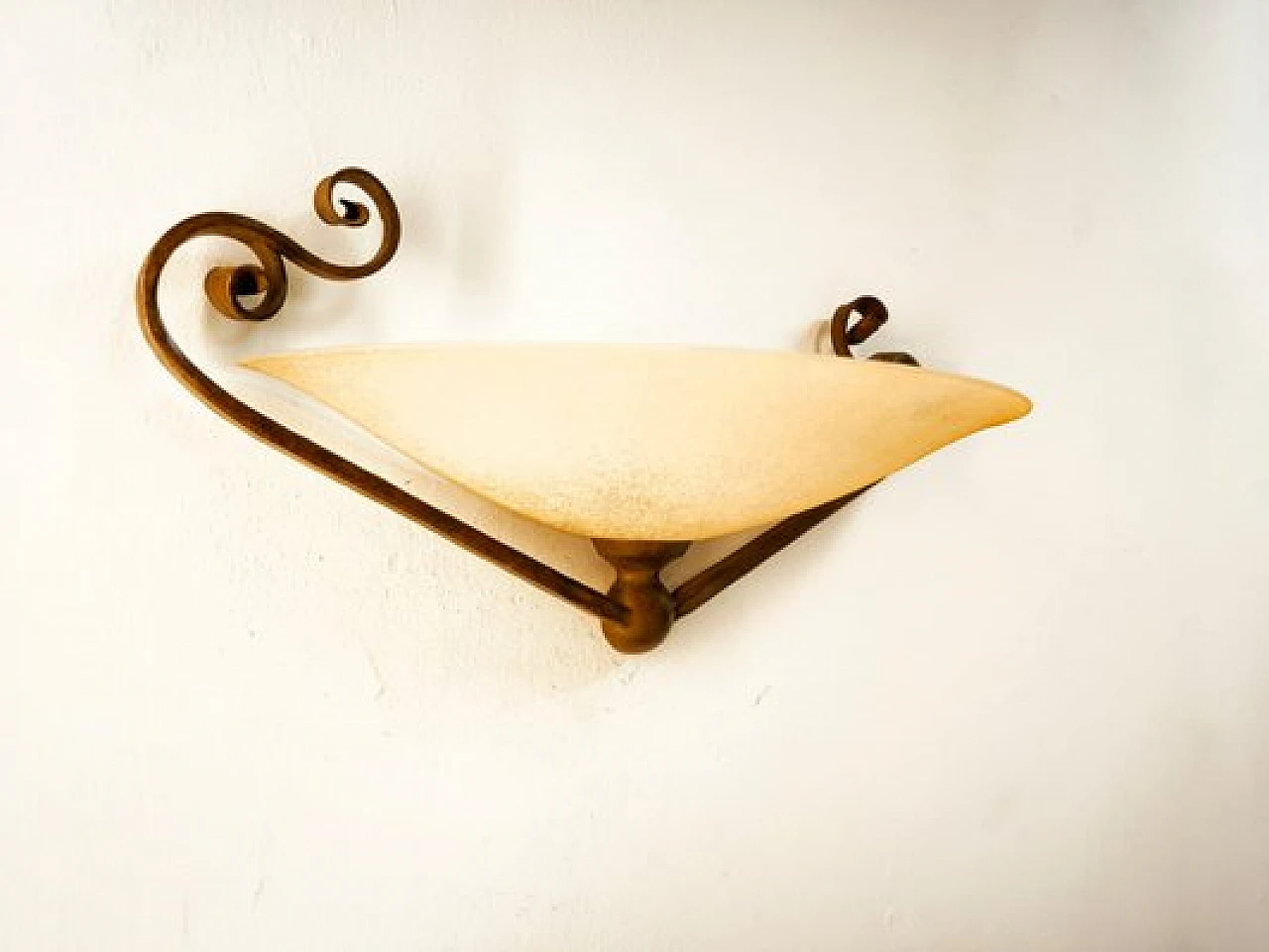 Wrought iron wall sconce by Lipparini, 1990s 4