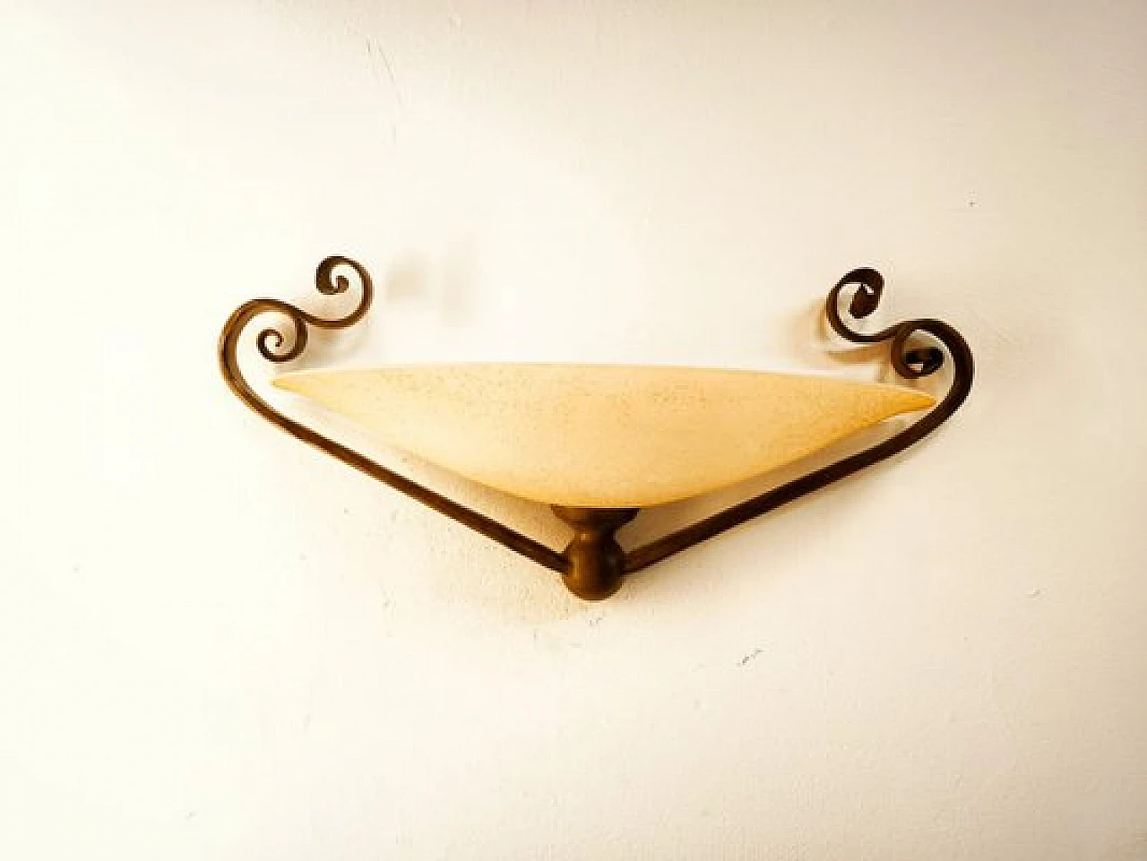 Wrought iron wall sconce by Lipparini, 1990s 6