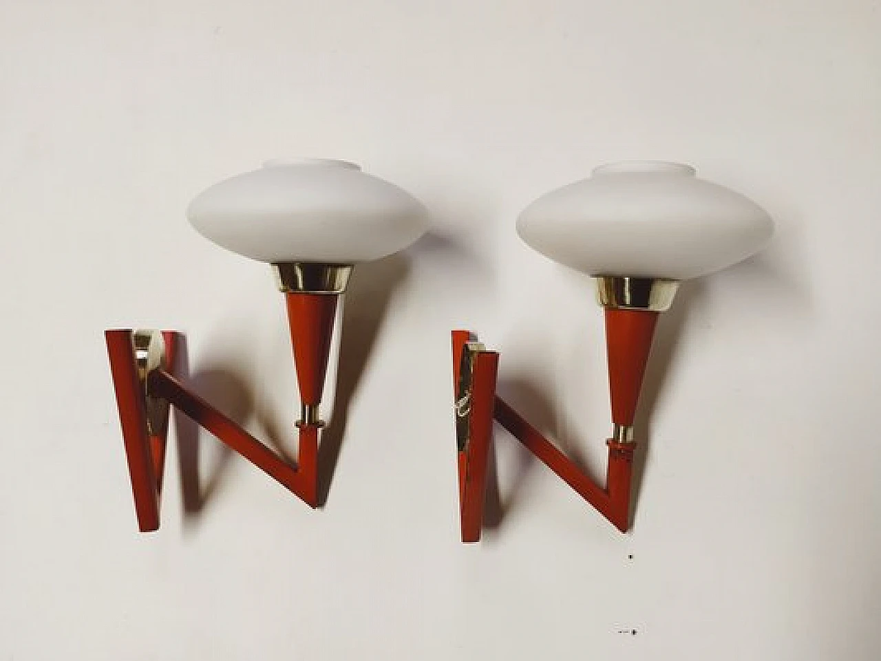 Pair of wall lights by Stilnovo, 1950s 2