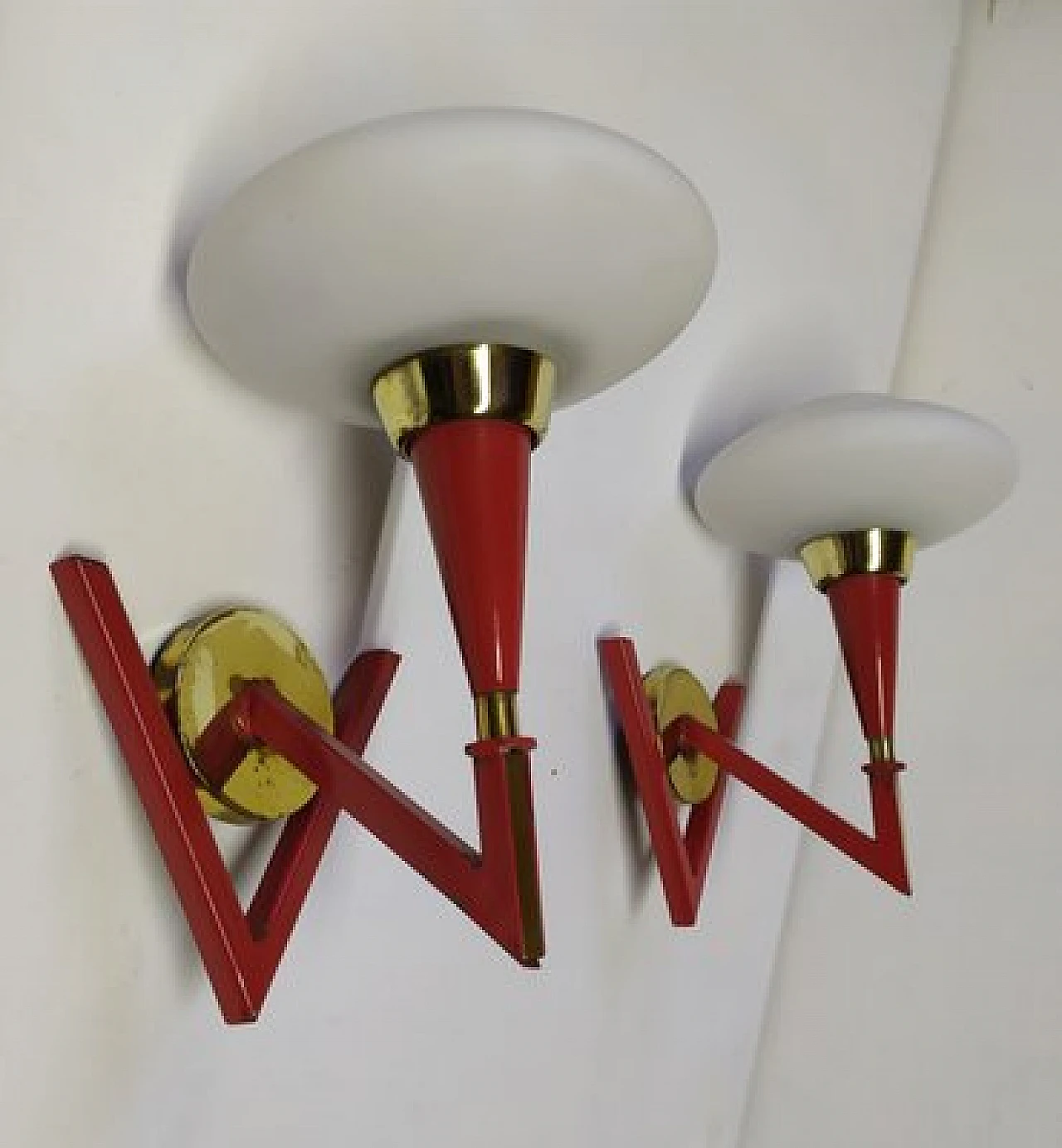 Pair of wall lights by Stilnovo, 1950s 5