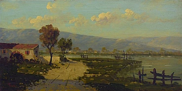 Country Landscape by Antonio Tucci, oil on canvas, 1990s